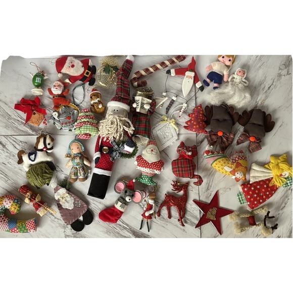 Handmade Other - 32 Handmade Christmas Ornaments | VTG Cottagecore Chaos Bundle w/ Holly Hobbie